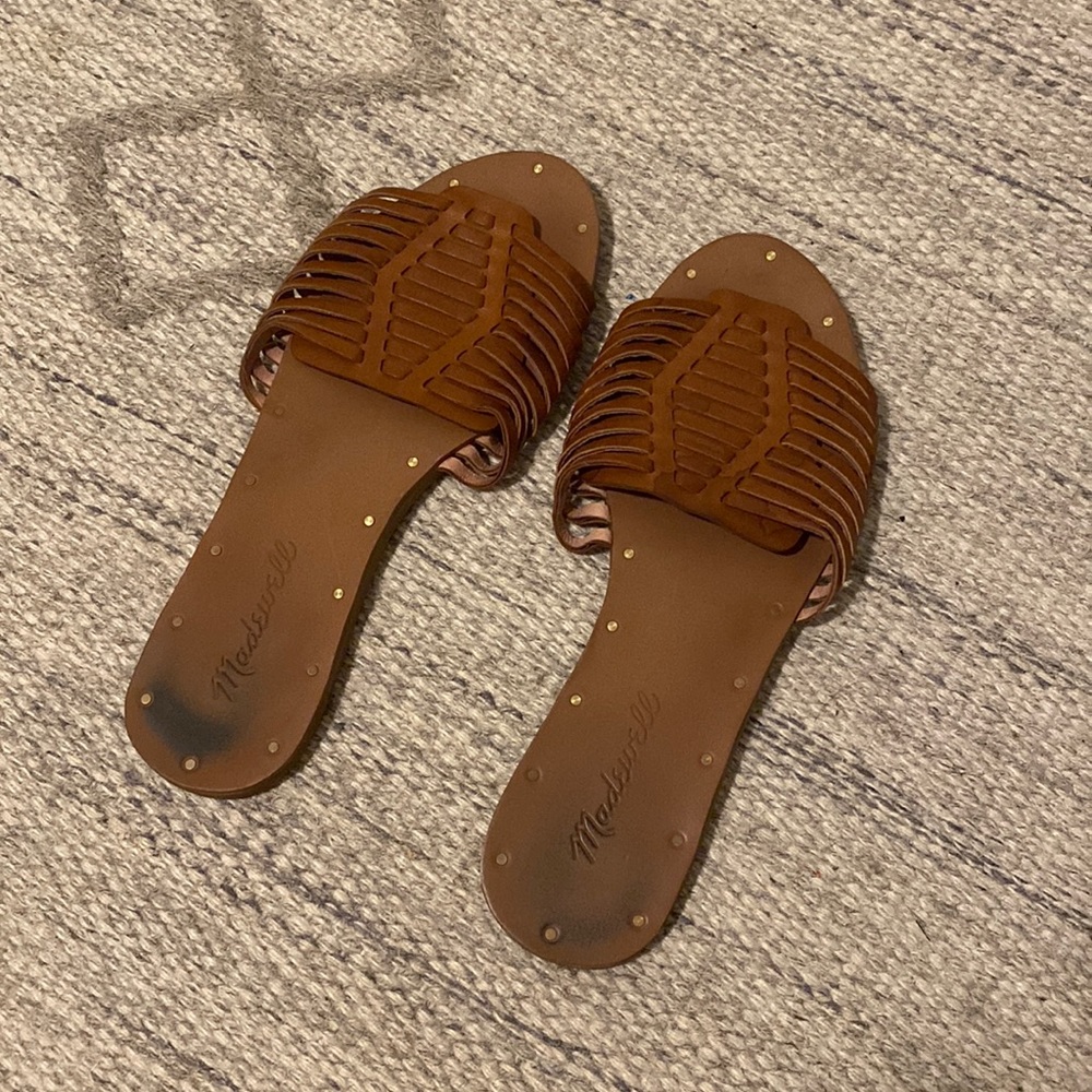 🍓Madewell | Guarache Leather Slip on Sandals